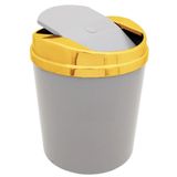 Lixeira 5l Com Tampa Basculante Dourada 20cm Casa Rotaplast