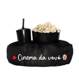 Almofada Porta Pipoca Preto Solteiro Cinema Da Vovó