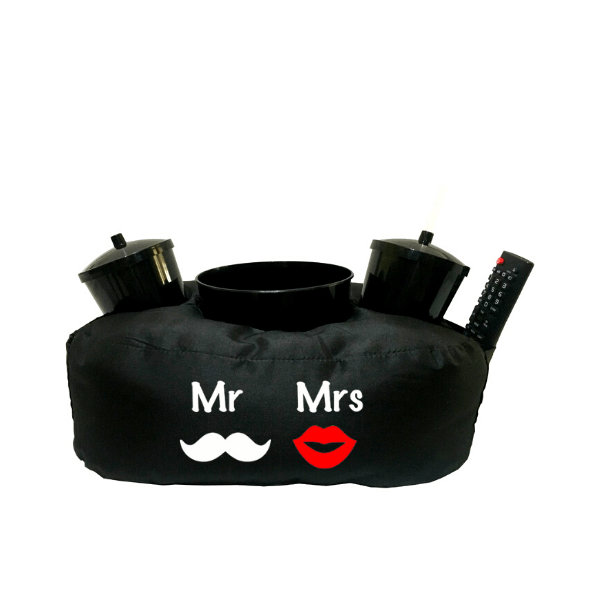 Almofada Porta Pipoca Senhor e Senhora