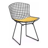 Conjunto De Mesa Eames Eiffel Madeira Infantil 68cm Redondo Branco 4 Cadeiras Azul