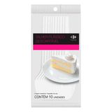 Garfo Plástico Sobremesa Carrefour 10 Unidades Branco