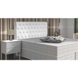 Cabeceira King Size UB Móveis Modena Capitonê - Corino Branco Cód. 0007 - 195