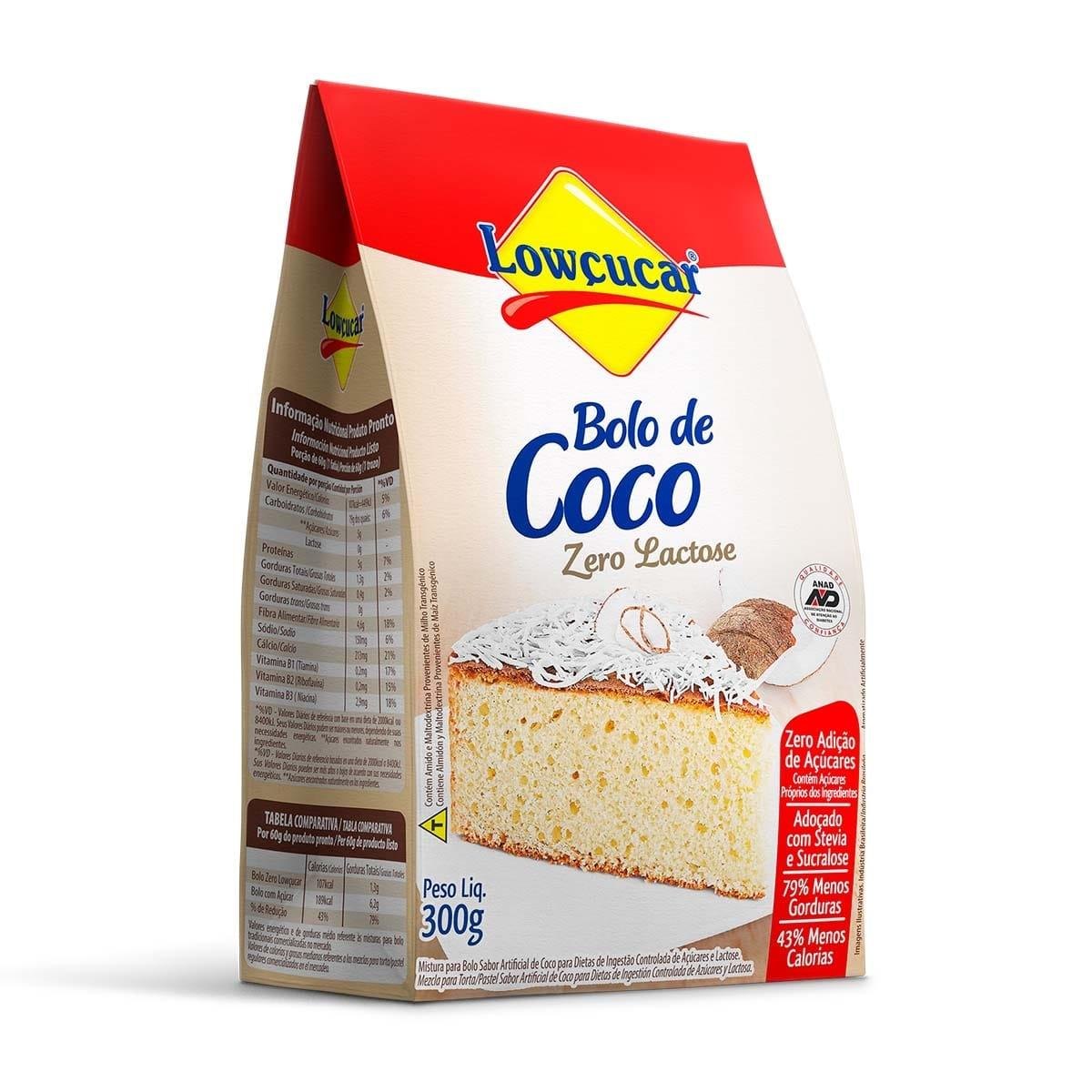 Bolo Lowçucar Sabor Coco 300g