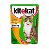 Ração Úmida Sachê Kitekat para Gatos sabor Carne 70g