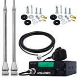 Rádio Móvel Px 40 Canais RP-40 Antena Inox 2,70 metros Alongador 60cm PL-2003 Kit de Parafusos R-30