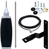 Antena Móvel Px 2,70 metros Suporte Dianteiro Mercedes Bicudo Cabo Alongador Inox 60cm Kit Parafusos Anti-Furto