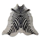 Tapete Sala Couro Inteiro Animal Print Zebra  - 02