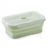 Marmita porta alimentos silicone retrátil1L verde Mimo Style