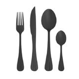 Faqueiro 24 Peças De Aço Inox Positano Preto - Lyor