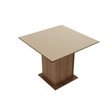 Mesa Rustic/Crema Quadrada Tampo de Madeira Madesa 5363