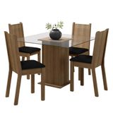 Conjunto Sala de Jantar Maya Mesa com 4 Cadeiras Madesa
