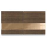 Armário Aéreo Acordes Glamy 100% MDF 120 cm 2 Portas Vidro Reflex Branco/Rustic Madesa