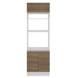 Torre Quente Glamy 70 cm 3 Portas Branco/Rustic Madesa