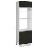 Torre Quente Madesa Glamy 70 cm 3 Portas - Branco/Preto