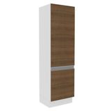 Paneleiro Acordes Glamy 100% MDF 60 cm 2 Portas Branco/Rustic Madesa