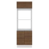 Torre Quente Para 2 Fornos Madesa Acordes Glamy 100% MDF - Branco/Rustic