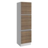 Paneleiro Madesa Glamy 60 cm 3 Portas - Branco/Rustic