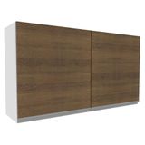 Armário Aéreo Madesa Acordes 100% MDF 120 cm 2 Portas - Branco/Rustic