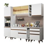 Cozinha Completa Madesa Reims com Armário e Balcão - Branco
