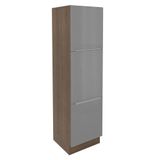 Paneleiro Madesa Lux 60 cm 3 Portas - Rustic/Cinza