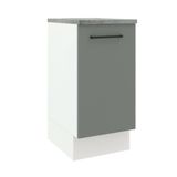 Balcão Madesa Agata 40 Cm 1 Porta Branco Cinza