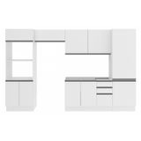 Cozinha Acordes Glamy Branco 100% MDF 11 Portas Madesa
