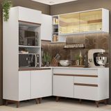 Cozinha Completa De Canto Madesa Reims 332001 Branco