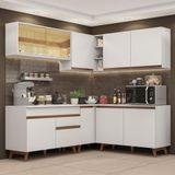 Cozinha Completa De Canto Madesa Reims 382001 Branco