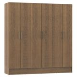 Guarda-Roupa Casal VIP 6 Portas Batentes Rustic Madesa