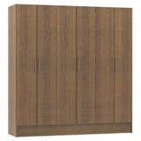 Guarda-Roupa Casal VIP 6 Portas Batentes Rustic Madesa