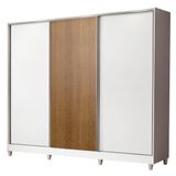 Guarda-Roupa Royale 100% MDF 3 Portas de Correr 8 Pés Madesa