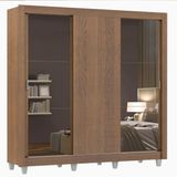 Guarda-roupa Casal Mônaco Rustic 3 Portas de Correr Madesa