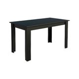 Mesa Madesa Retangular Tampo de Madeira Preto