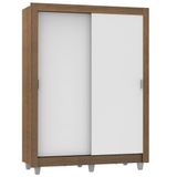 Guarda-Roupa Dallas 2 Portas de Correr Branco/Rustic Madesa