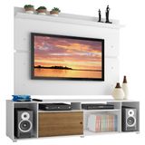 Rack Madesa Cancun e Painel para TV até 65 Polegadas - Preto/Branco