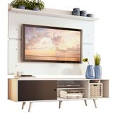 Rack Dubai e Painel Tv até 65' com Pés Branco/preto Madesa