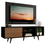 Rack Dubai com Pés e Painel Tv até 58' Preto/rustic Madesa