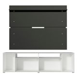 Rack Cancun e Painel para TV até 65' Branco/Preto Madesa