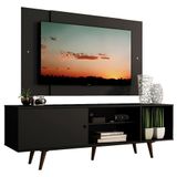Rack Dubai com Pés e Painel Tv até 58' Preto/rustic Madesa