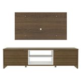 Rack Metz e Painel para TV Sala de Estar Rustic Madesa