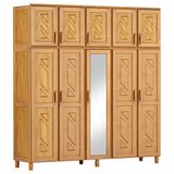 Guarda-Roupa Casal Cavazotto Grécia 1180 com 10 Portas 3 Gavetas e Espelho Mel