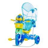 Triciclo Infantil  3 em 1 com  Empurrador e Capota Belfix   Azul