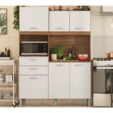 Cozinha Compacta 6 Portas 2 Gavetas Harmonia 96201 Amendola Branco Demobile