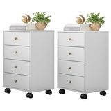 Kit Com 02 Mesa de Cabeceira Presence 9070 Branco Demobile