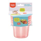 Kit 3 Potes Para Papinha Buba Rosa - 6759