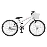 Bicicleta Aro 24 Serena Branco sem Marchas Master Bike