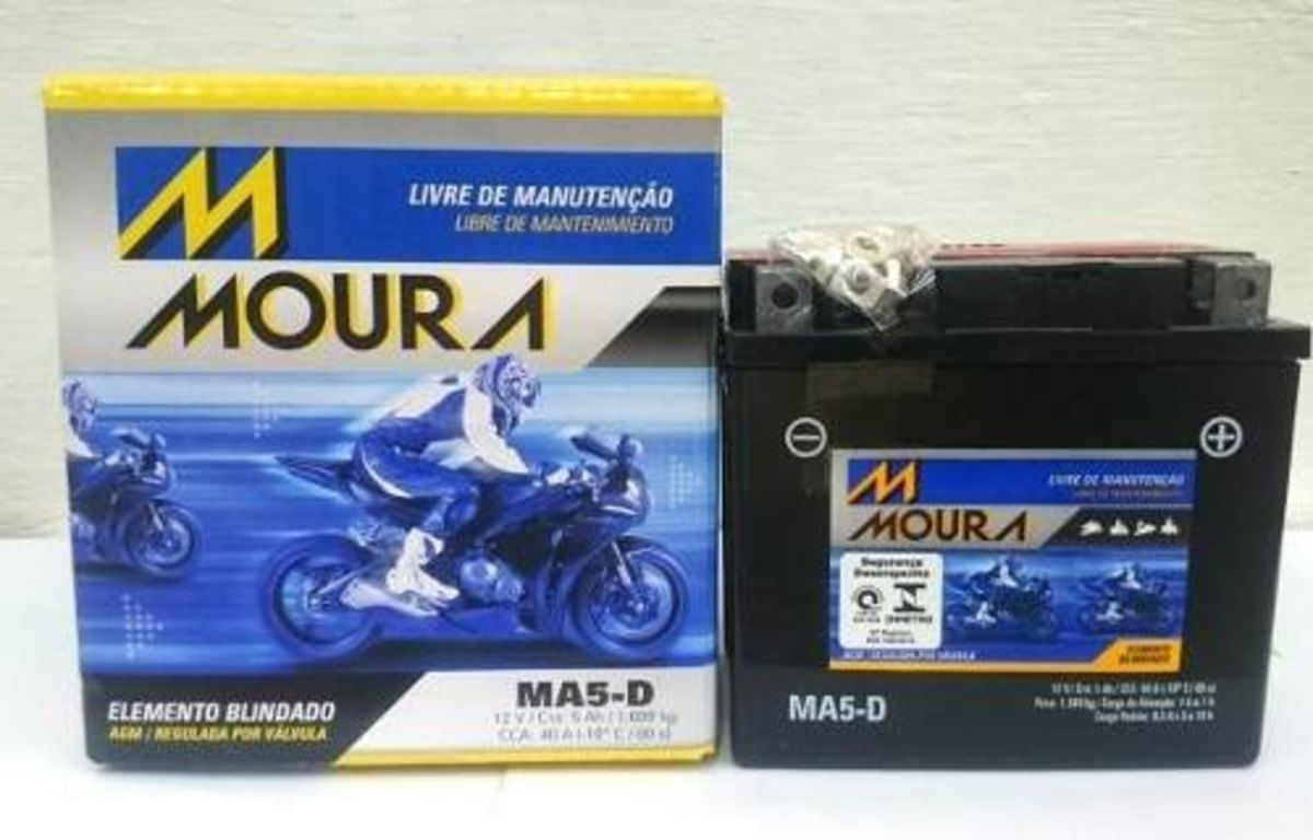Bateria Moura Cg Titan 160 Ma5-d 5 Amper Original Moura Nfe é boa?