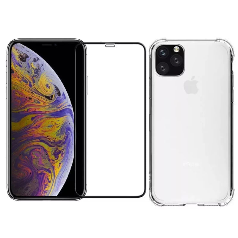 Capinha Antichoque e Película de Gel 5D Iphone 11 Tela 6.1