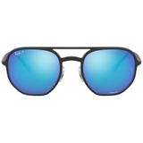 Óculos de Sol Ray Ban RB4321CH 601SA1/53 Preto Fosco - Lente Chromance Polarizado
