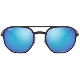 Óculos de Sol Ray Ban RB4321CH 601SA1/53 Preto Fosco - Lente Chromance Polarizado